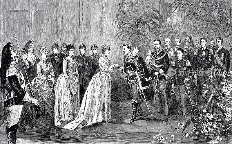 德国皇帝威廉二世在罗马会见玛格丽塔女王
