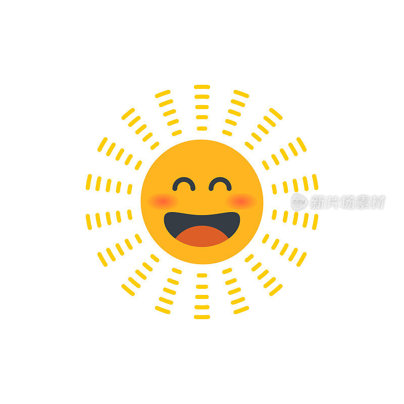 快乐滑稽微笑太阳