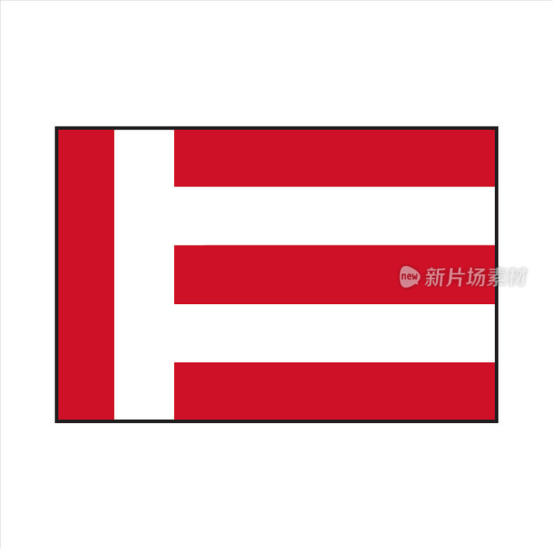 埃因霍温市旗矩形矢量旗北布拉班特省荷兰