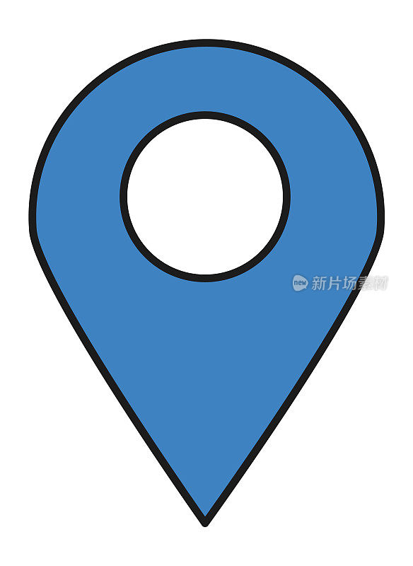 Geo销图标。位置的象征。地图标记
