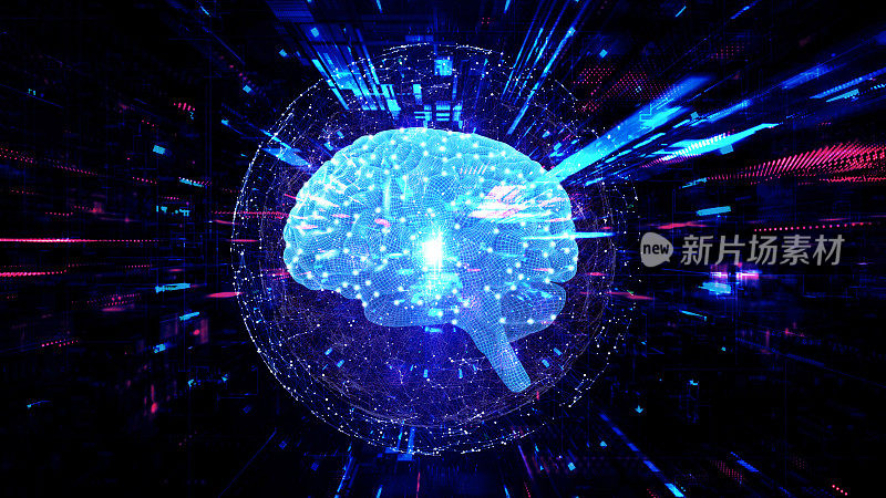 机器学习-人工智能-虚拟大脑的抽象背景