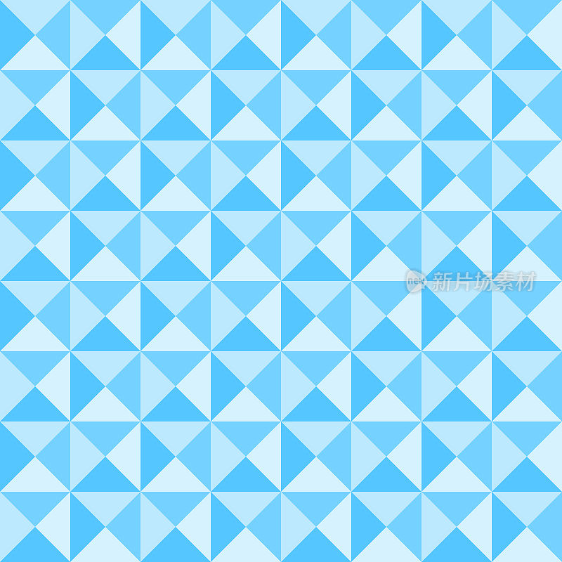 淡蓝色三角形在全帧8x8正方形网格模式。
