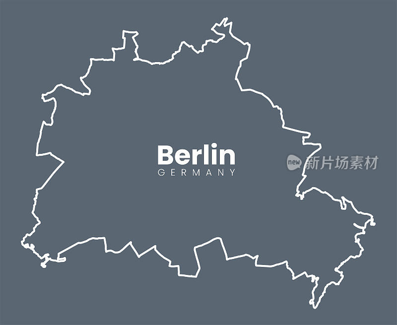 柏林——德国的首都。城市地图。