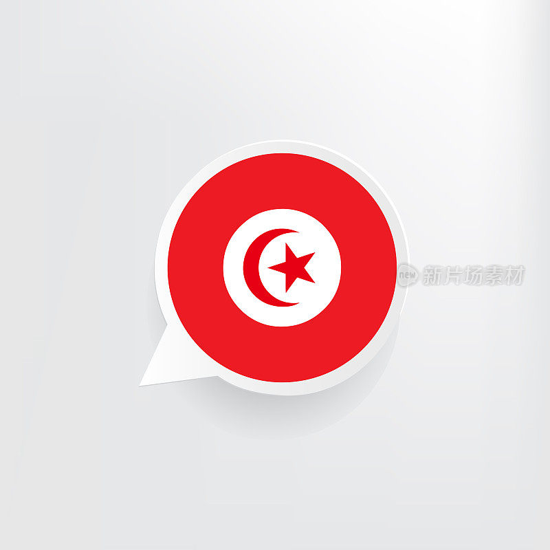 突尼斯国旗演讲泡沫