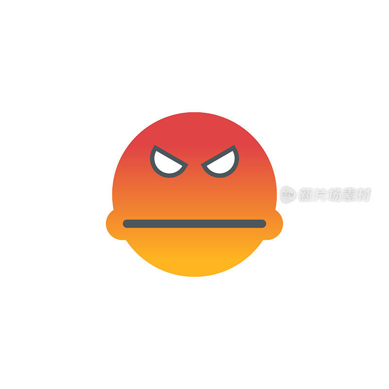 可爱的表情，愤怒的脸图标