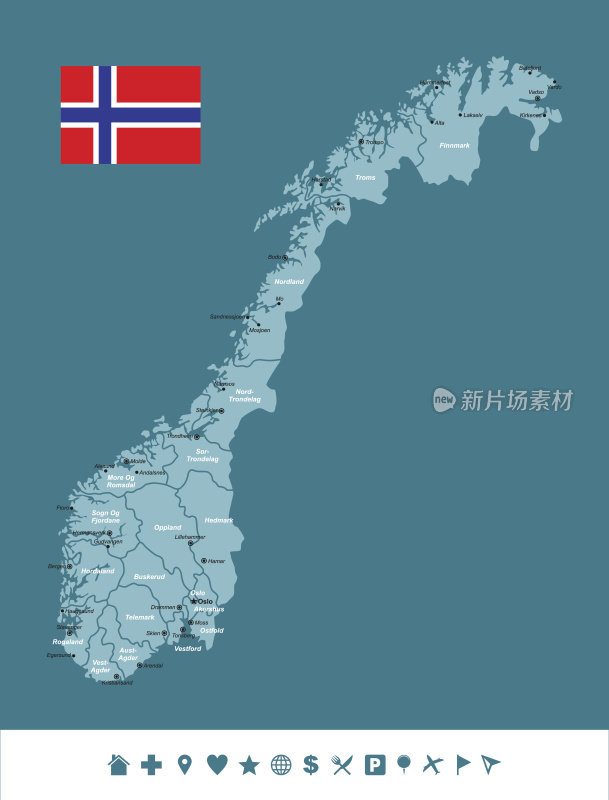 挪威信息地图