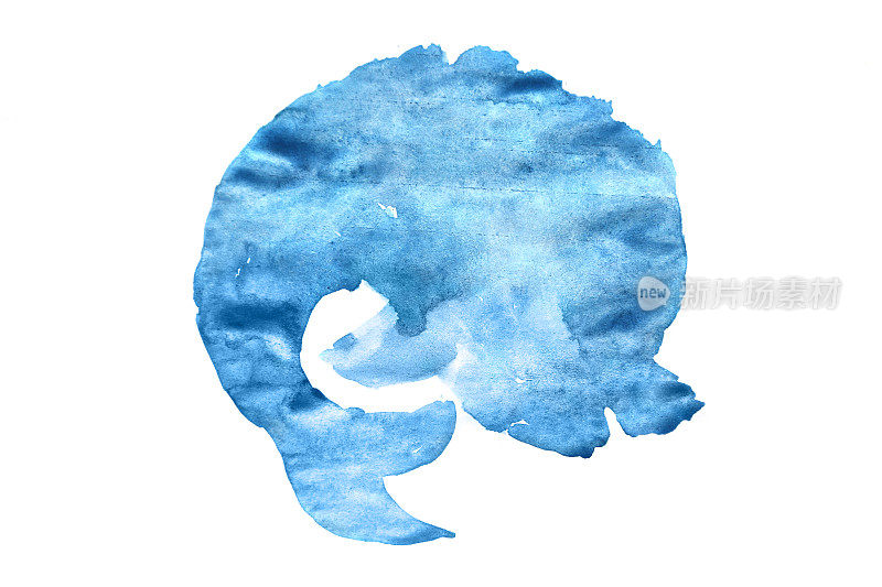 蓝色水彩抽象背景