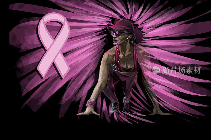 与乳腺癌作斗争的妇女