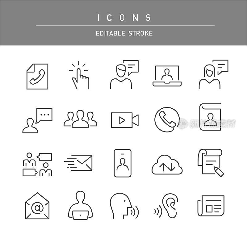 通讯图标集线系列
