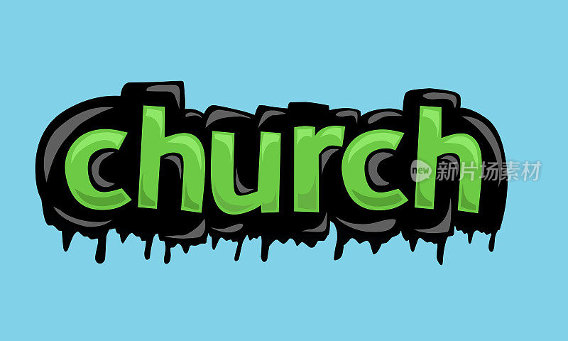 CHURCH背景文字矢量设计