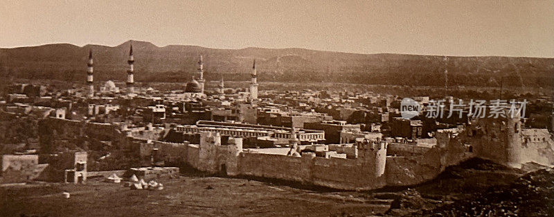 沙特阿拉伯麦地那，大体视图，1880年