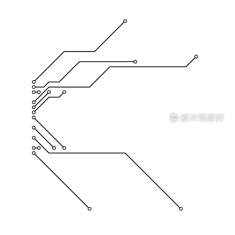 一种以复杂的电路板电线为特征的作品，并附有一个指定的复制空间。