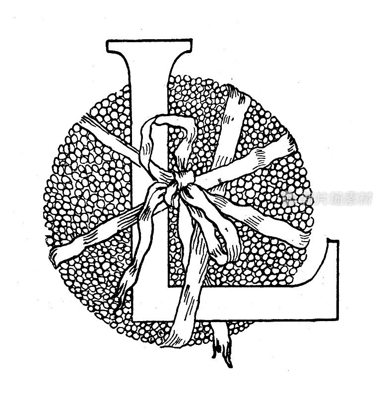 古董形象:华丽的字母L