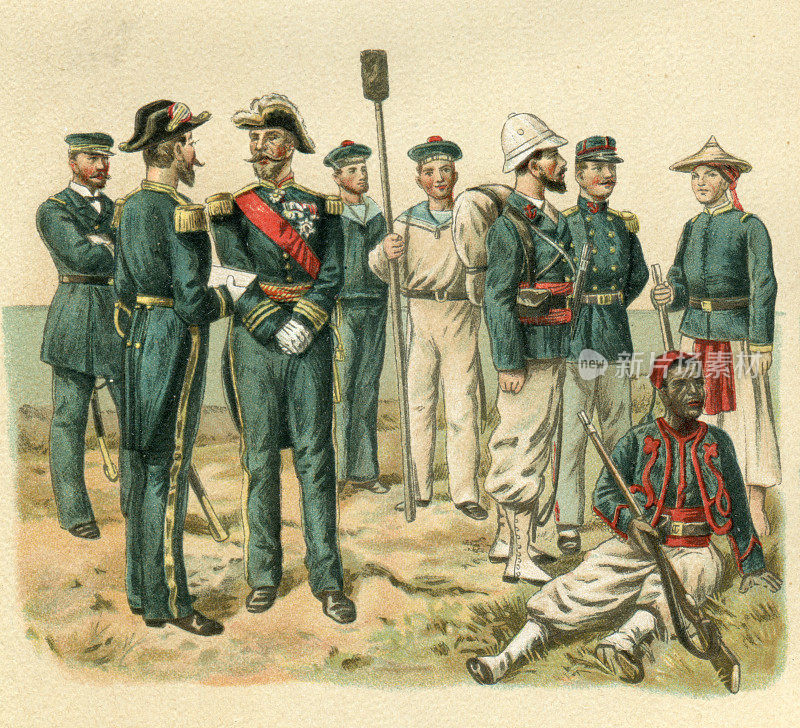 法国士兵，1897年