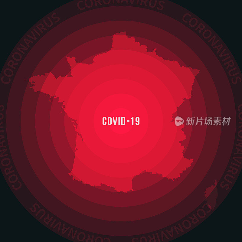 法国绘制了COVID-19传播地图。冠状病毒爆发