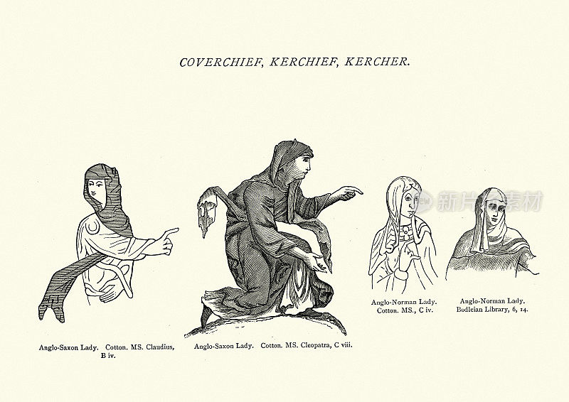 中世纪妇女的时尚，科维西夫，科什布，克尔彻