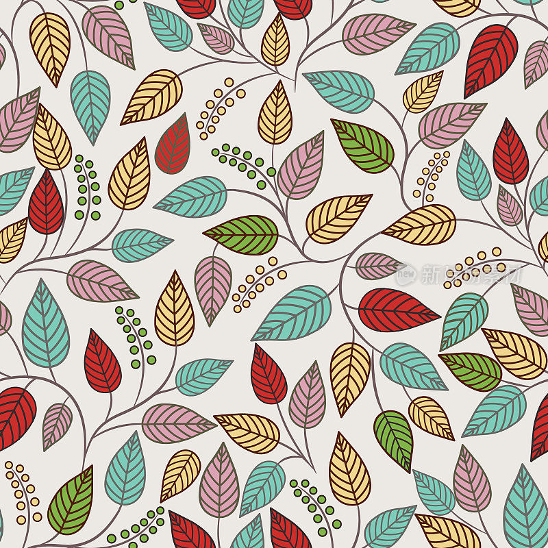 花无缝图案。