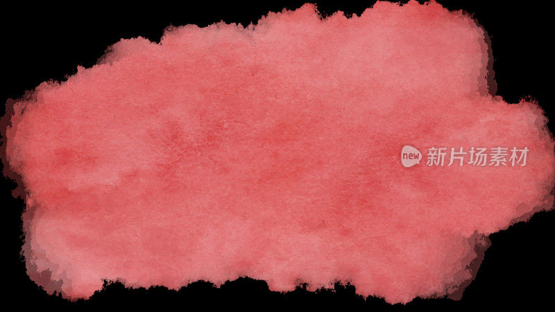 红色颜料的污点，笔触的抽象动画。透明背景与alpha通道在4k超高清分辨率版本