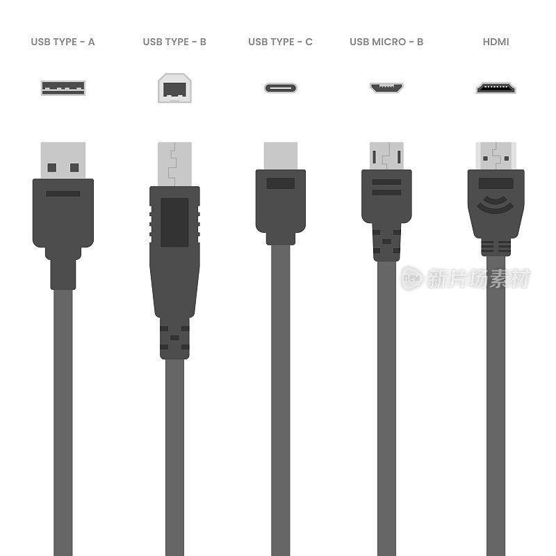 USB连接线图标设置。