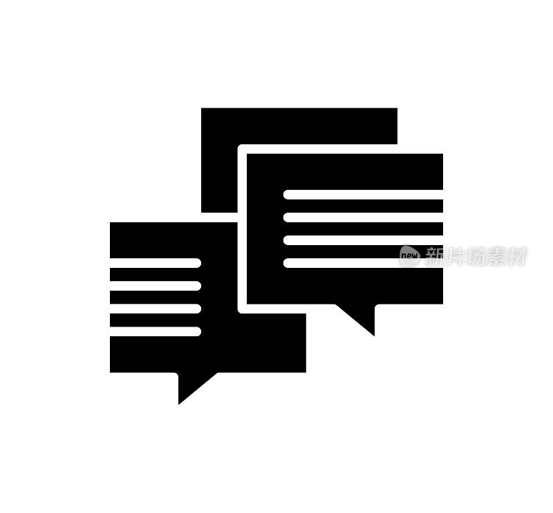 讨论黑色填充矢量图标