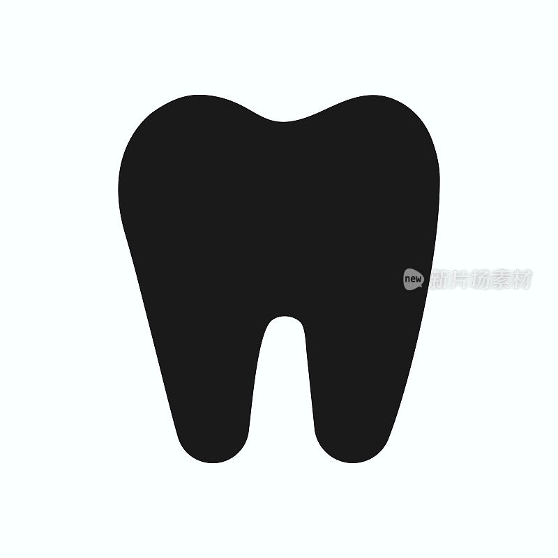 牙齿纯黑色和白色。简单时尚的设计，适合普遍使用。