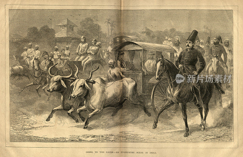 《印度赛马史》，人们参加比赛，1872年，19世纪
