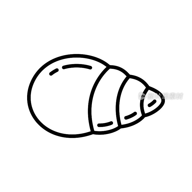 海贝图标。线形圆锥壳标志