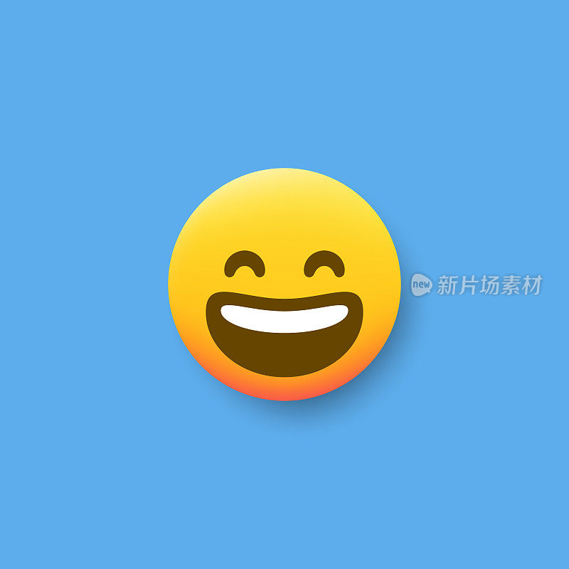 Emoticon平面设计投阴影效果