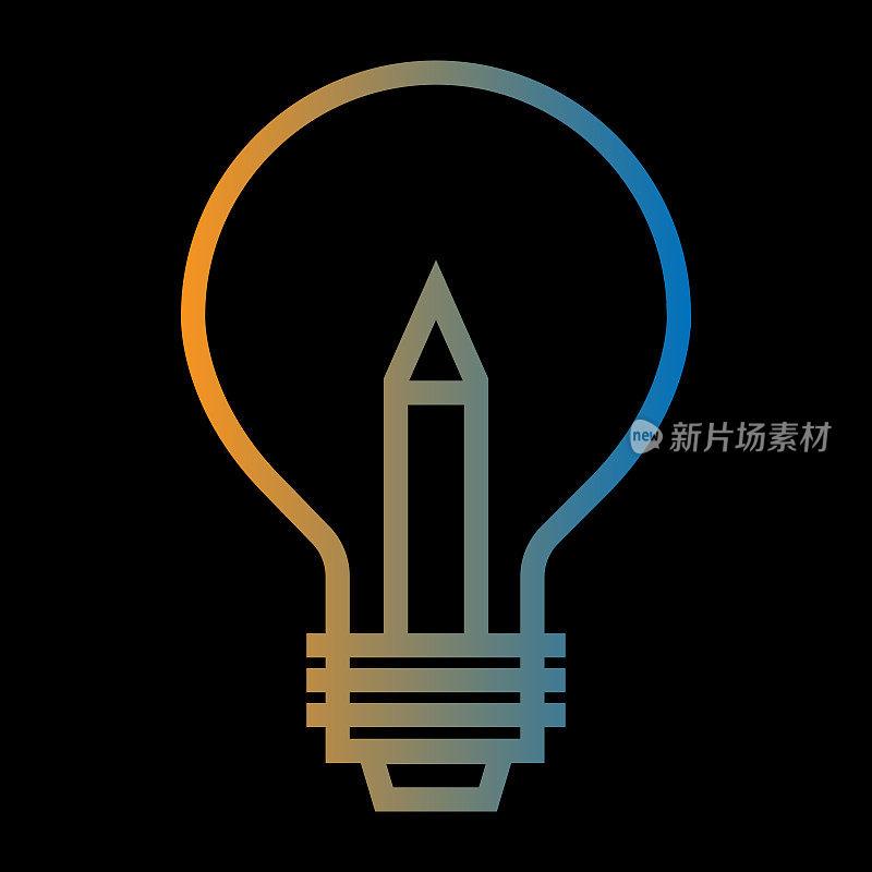 创意线图标，轮廓向量符号