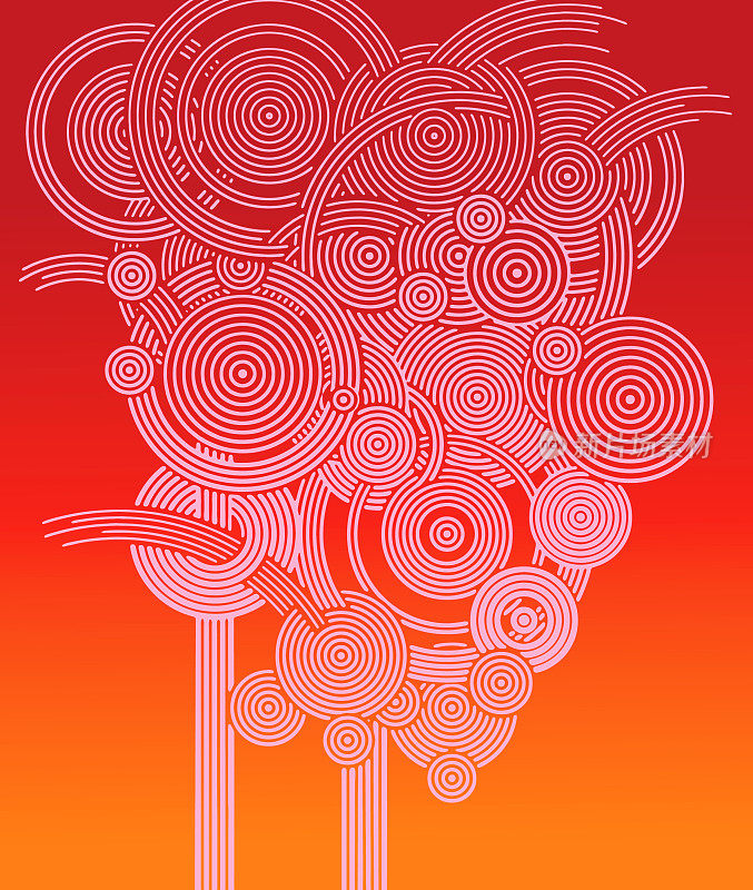 多层圆形图案背景