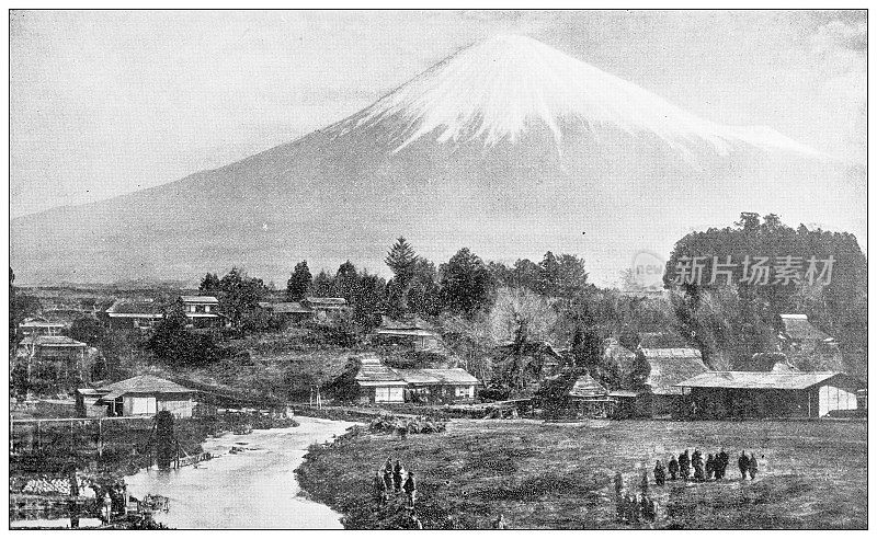 日本古老的旅游照片:富士山