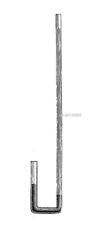 古董插图，物理原理和实验:静力，水压交流容器