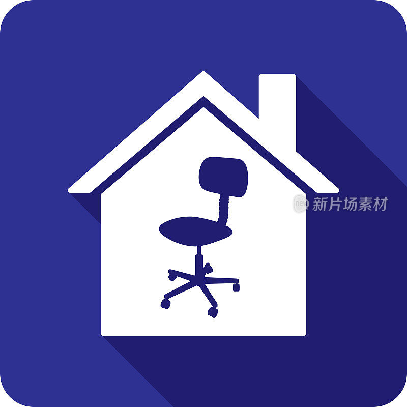 房屋办公椅图标剪影