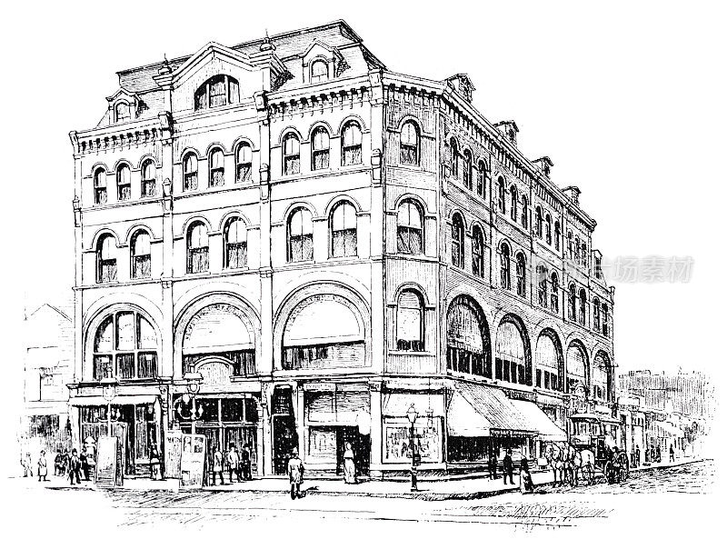 纽约百老汇和第13街的沃莱克剧院，1880年