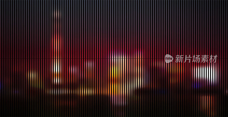 矢量赛博朋克网格风格闪烁霓虹灯上海城市之夜，未来概念设计抽象背景