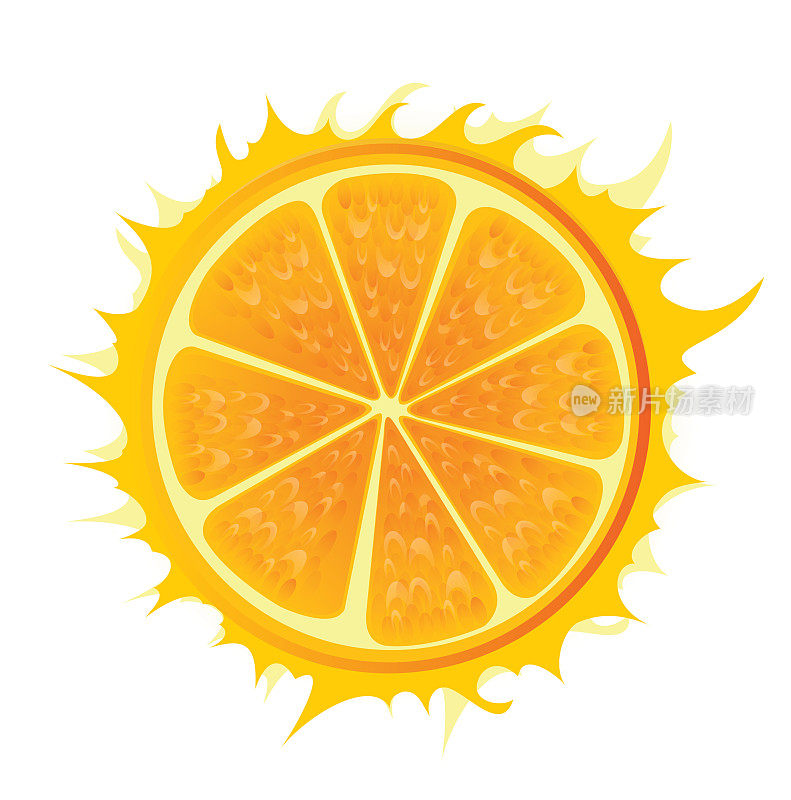 橙色的太阳