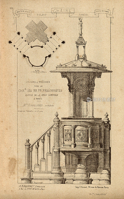 教堂讲坛，法语，教会建筑和设计的历史，艺术，维多利亚，19世纪