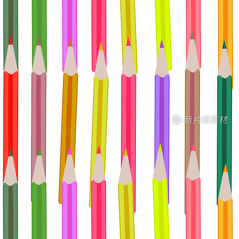 彩色铅笔无缝背景