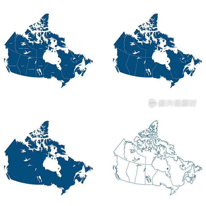 加拿大的地图