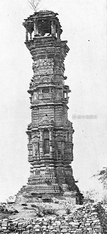 1895年印度的人物和地标:胜利塔、齐特尔