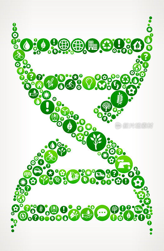 DNA链自然与环境保护图标模式