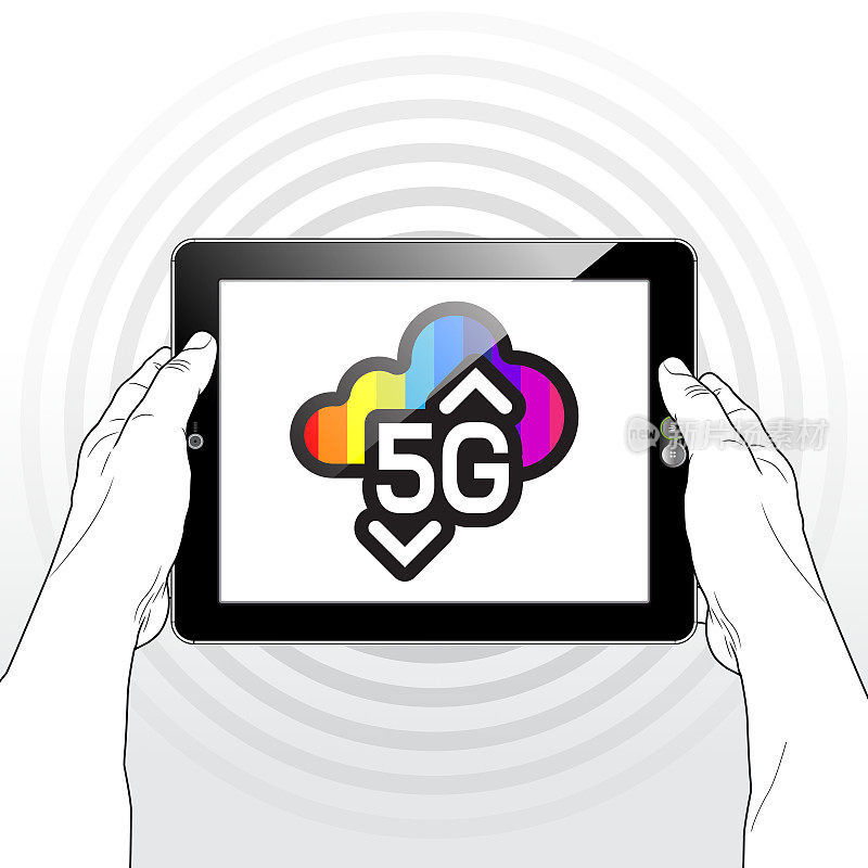 5G流媒体数据-平板电脑景观