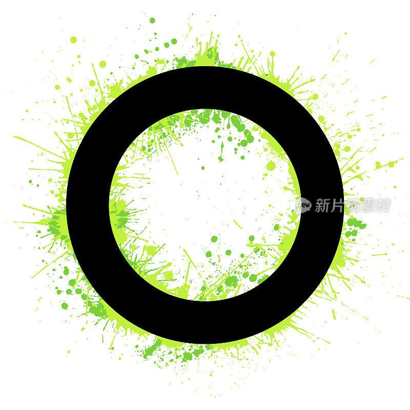 绿色圆圈飞溅