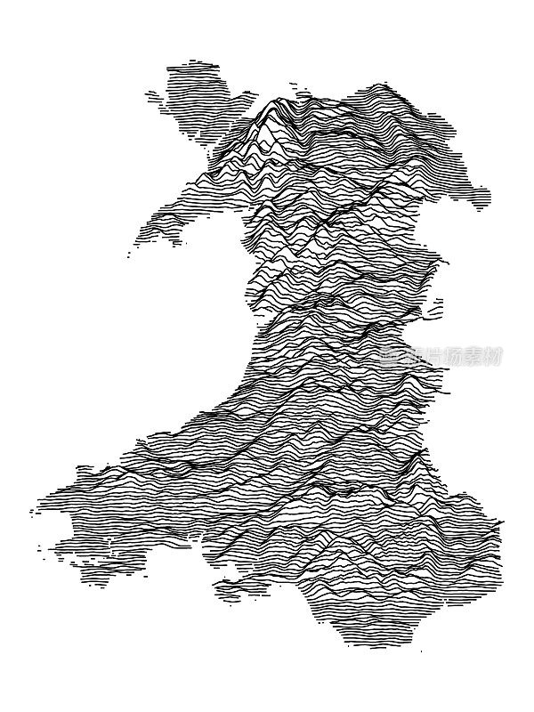 威尔士地形图