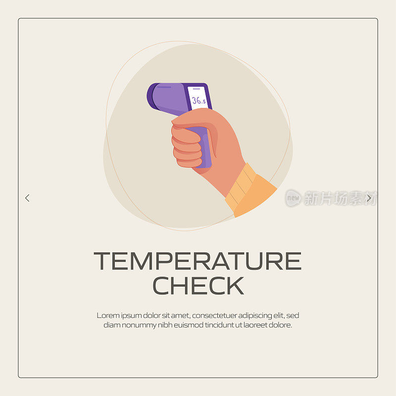 新常态概念-温度检查矢量图