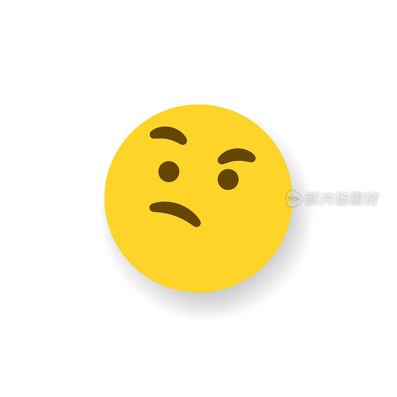 Emoticon平面设计投阴影效果