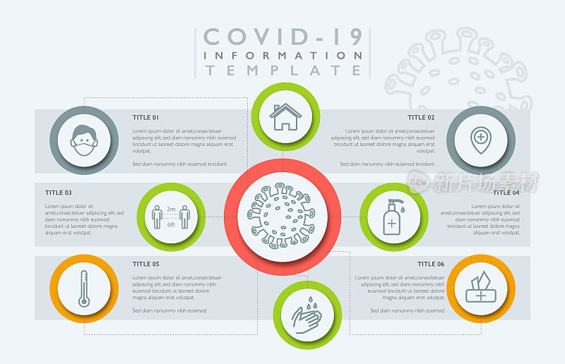 COVID-19信息图表模板