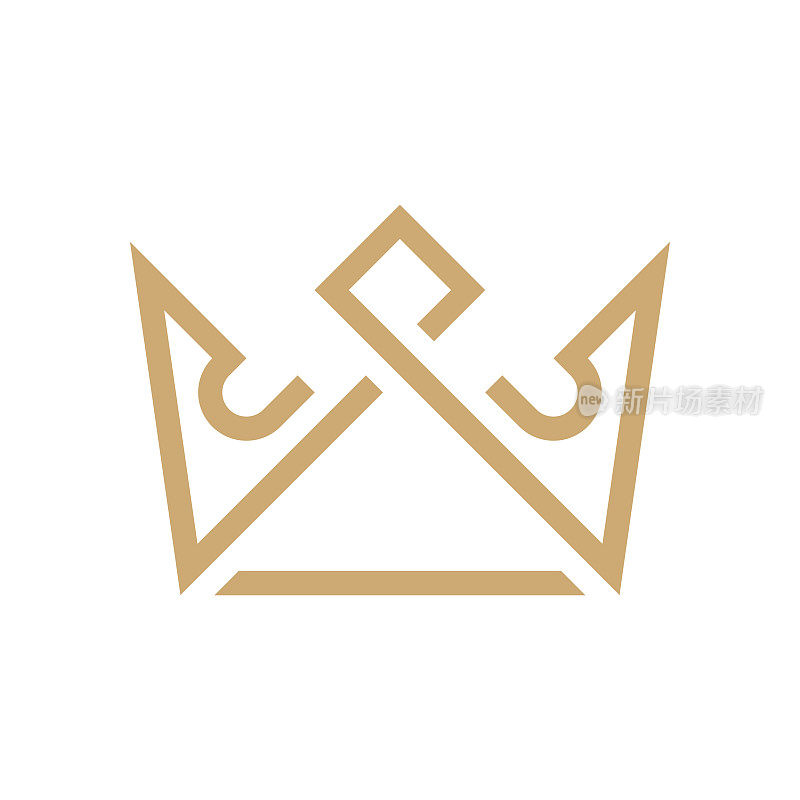 皇冠屋标志设计模板矢量插图