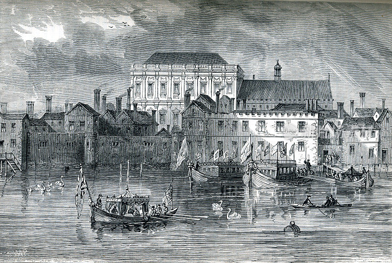 17世纪泰晤士河上的白厅宫