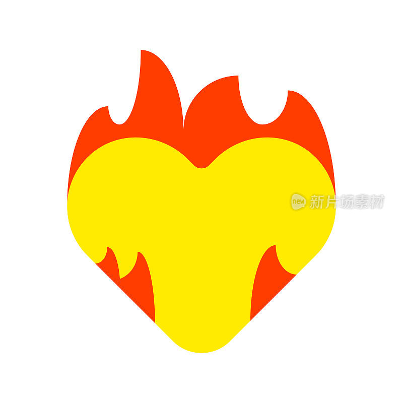 火上的心图标设计